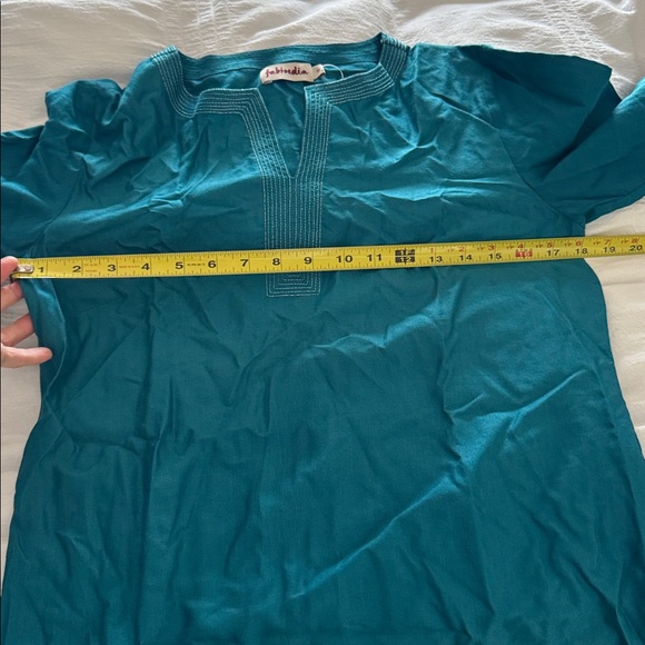 Fabindia Deep Teal Tunic for Women - Picture 9 of 9